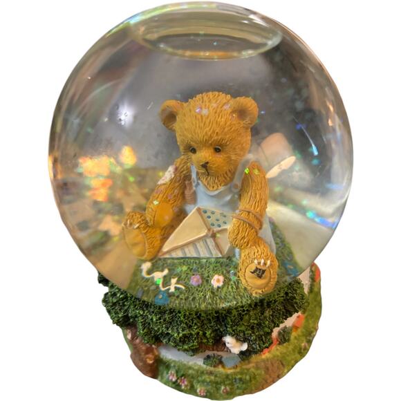 Enesco Cherished Teddies Musical Snow Globe "Wind Beneath My Wings" - Picture 1 of 3